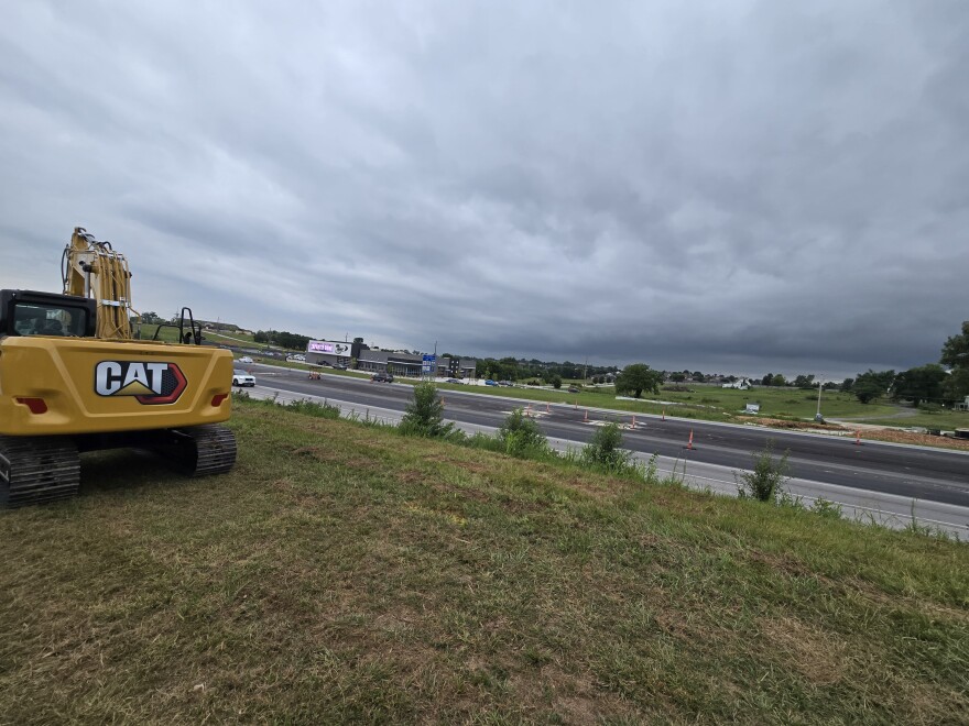 Looking west over Highway 65 where the Chadwick Flyer Trail bridge will soon pass.