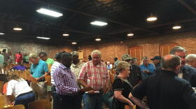 During a 2016 town hall meeting, Williamsburg County residents learn about the state's flood recovery program. Officials report the program is on track to help 1500 households. 
