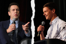 Republican Zach Lahn (left) won the GOP primary race for governor. He will face Democrat Rob Sand, who ran uncontested in the primary, in November's general election.