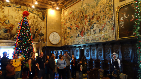 Interior view of Hearst Castle, San Simeon, California, USA.