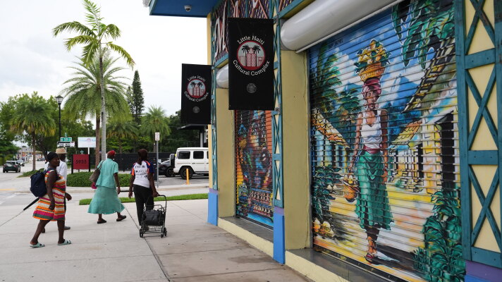 Quiet Streets: People walk past the Little Haiti Cultural Complex in Miami's Little Haiti neighborhood in Miami, Aug. 5, 2026.