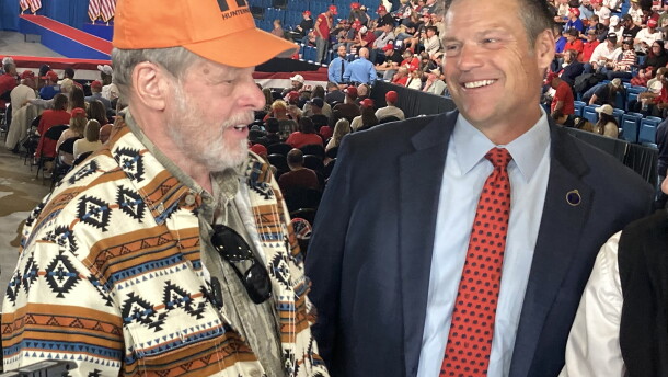 Rock guitarist Ted Nugent, left, and Kansas Attorney General Kris Kobach are in Park City today for a scheduled rally featuring President Trump.