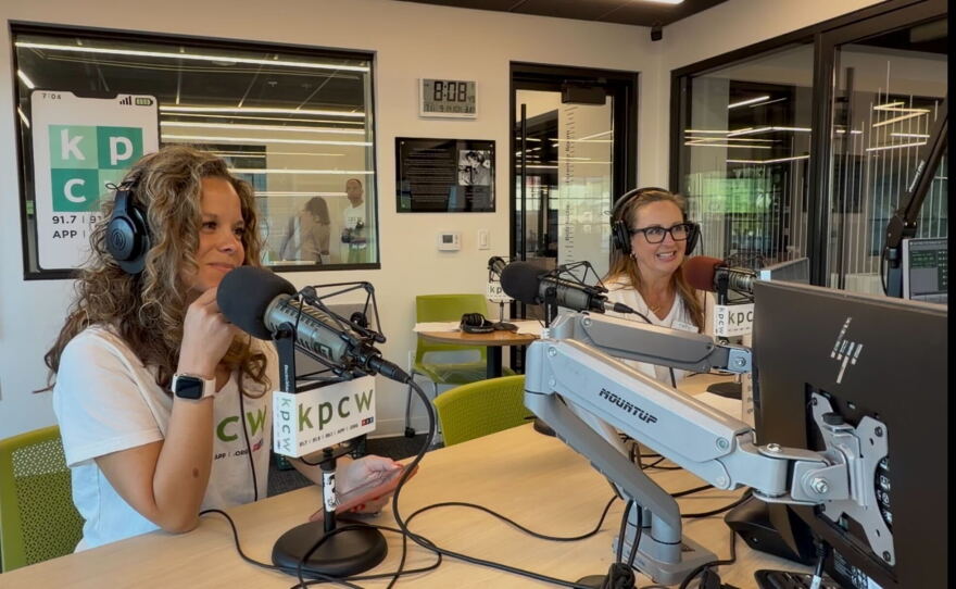 KPCW News Director Ashton Edwards and CEO Juliana Allely.