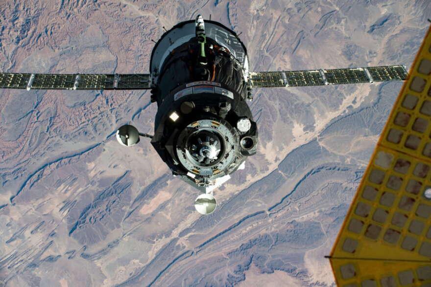 A Soyuz spacecraft approaches the International Space Station. Photo: NASA