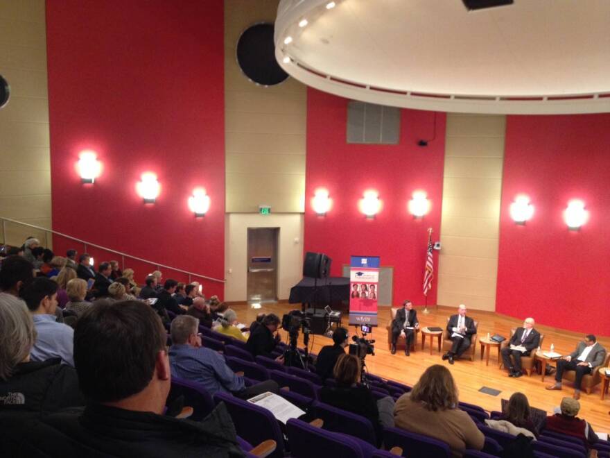 The forum "Funding schools in Indiana: Fairness, equity and the needs of children" at Indianapolis Central Library's Clowes Auditorium on Thursday, Jan. 8, 2015.