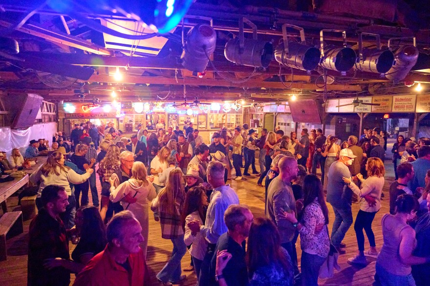 A full dance floor at Gruene Hall.