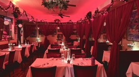 Interior of Le Fou Frog restaurant