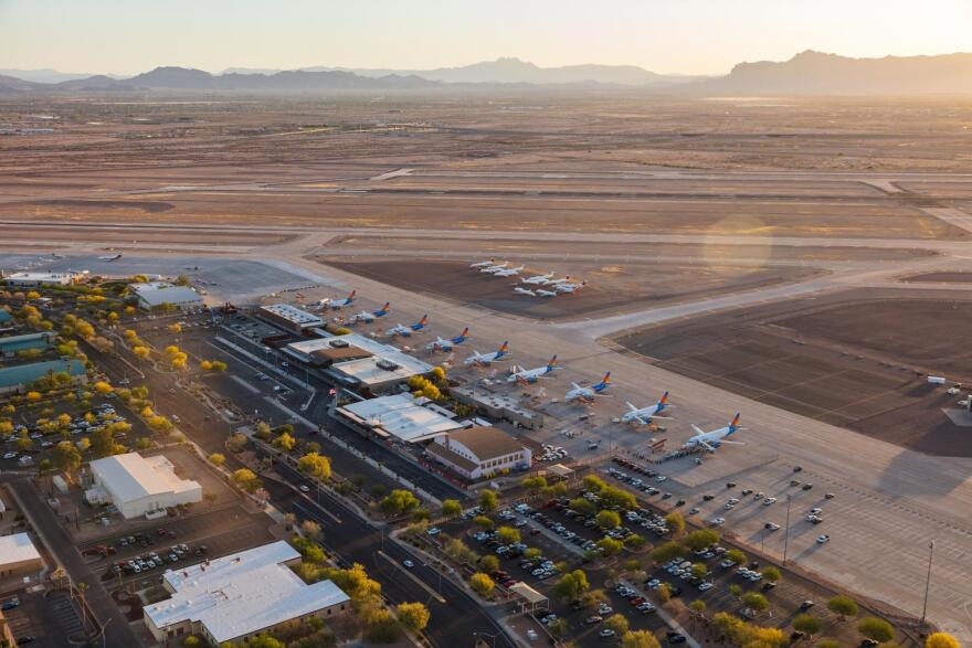 aerial view of Phoenix-Mesa Gateway Airport