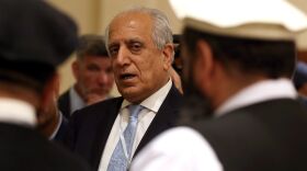 U.S. Special Representative for Afghanistan Reconciliation Zalmay Khalilzad attends the Intra-Afghan Dialogue talks in the Qatari capital Doha in July 2019.