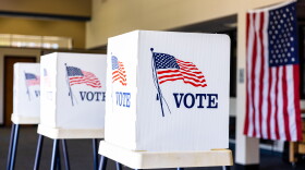 Voting Booths set up in rows on Election Day