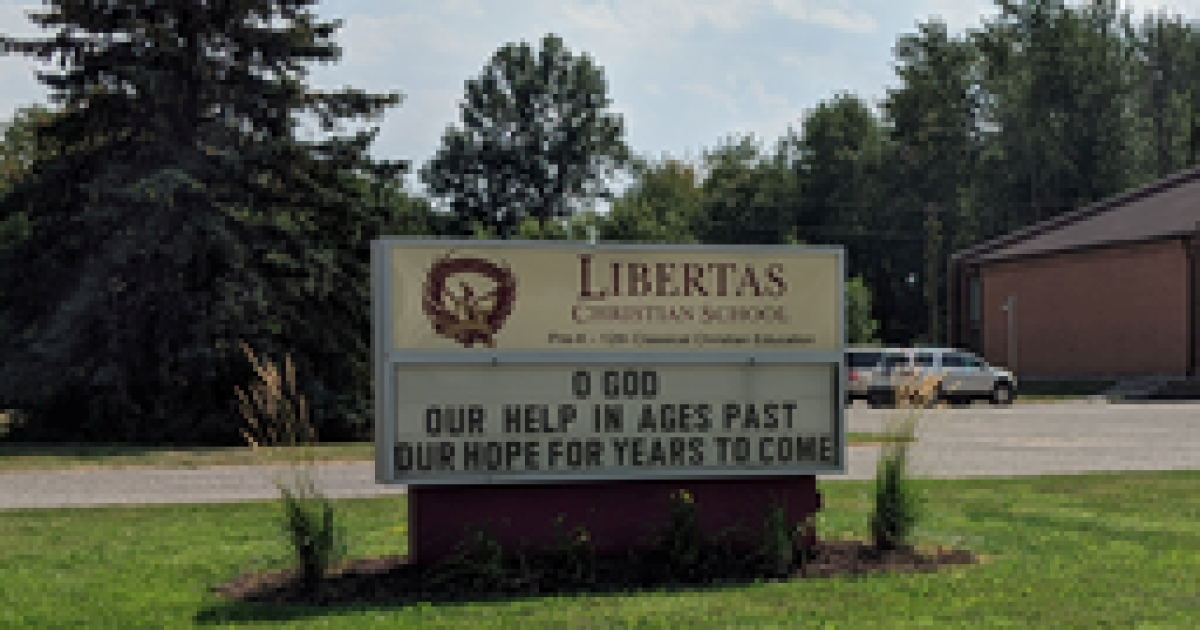 Libertas Christian School challenging cease and desist order; hearing