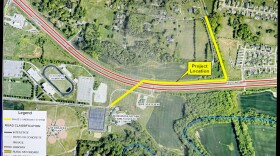 This map shows the proposed route for Phase III of the Hopkinsville Greenway with a pedestrian bridge crossing over Eagle Way near the Hopkinsville Fire Department’s substation and the water park.