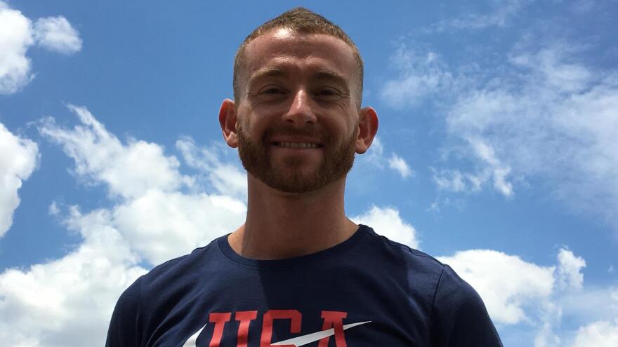 Aaron Yoder is training for the world championships for backward running, or retrorunning, in Bologna, Italy.