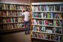 Bookshelves line the inside of Kingstanding Library on September 03, 2024. (Christopher Furlong/Getty Images)