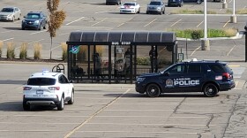 A CATA bus shelter at the Frandor Shopping Mall in Lansing, Michigan. 