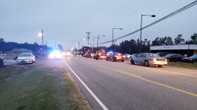 NC Highway Patrol set up a road block canvas on Elizabethtown Road, close to where Aguilar went missing, Tuesday morning.