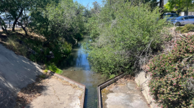 The San Luis Obispo Creek, near Calle Joaquin. The city's upgraded Water Resource Recovery Facility discharges treated wastewater into the SLO Creek.