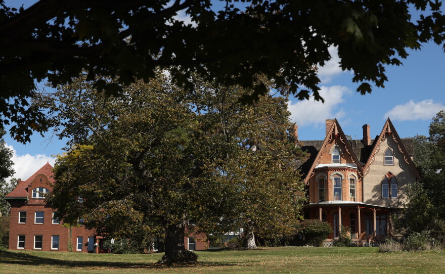 Zabriskie Hall and Pettibone house, on the former Wells College campus in the village of Aurora, New York. Wells College has received court approval to sell and transfer artwork, artifacts, rare books and other personal property as it continues to wind down operations after its June 2024 closure. The future of the campus remains unresolved after a proposed $12.5 million sale fell through earlier this year.