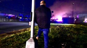 A worker at a nearby steel manufacturing company watched emergency crews on the night of the UPS plane crash in early November.