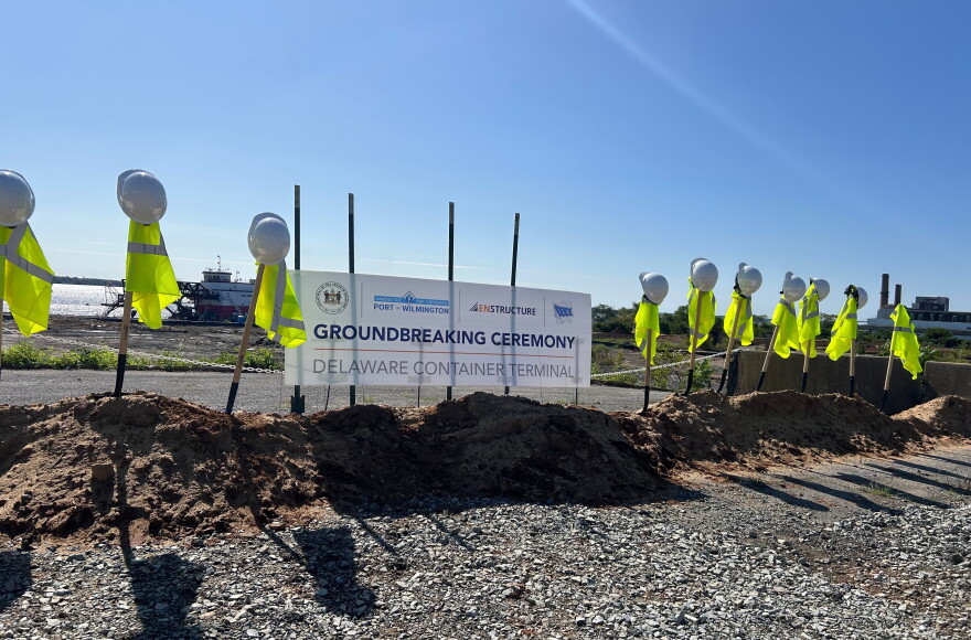 Lawmakers held a groundbreaking for construction on the Port of Wilmington Edgemoor expansion Sept. 14.
