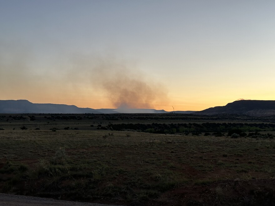 Smoke from the Indios Wildfire.