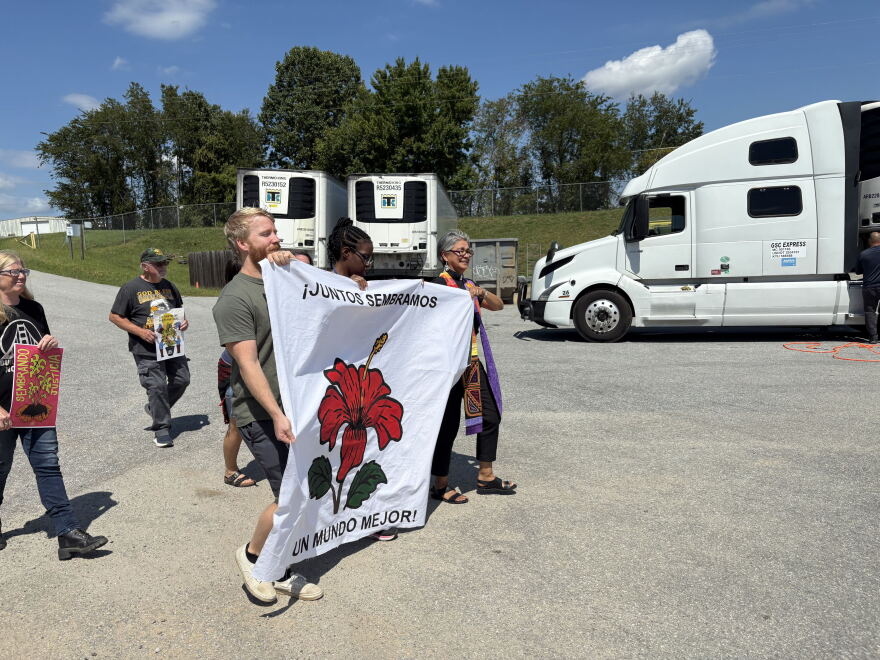 Activists with WeCount and allies marched past the gates of Costa Farms in Leicester last week to drop a petition with management demanding better conditions for workers.