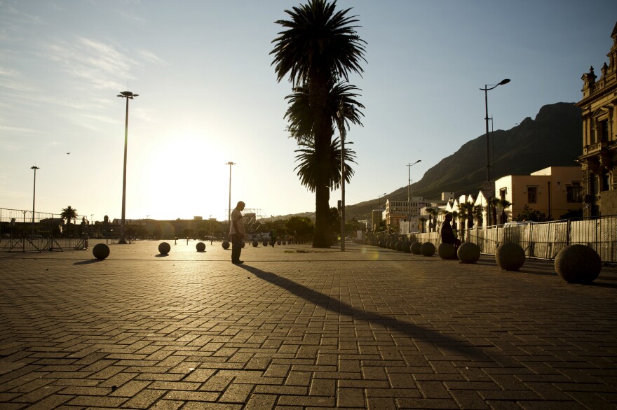 Taken at dawn outside the City Hall on Cape Town's Grand Parade.