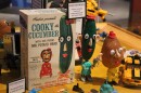 Toys at the Toytopia exhibition at the Peoria Riverfront Museum. Cooky Cucumber and Mr. Potato head. 