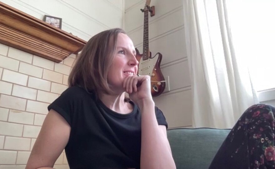 Mia Dyson ponders one of the Fast Five questions with Music Journeys