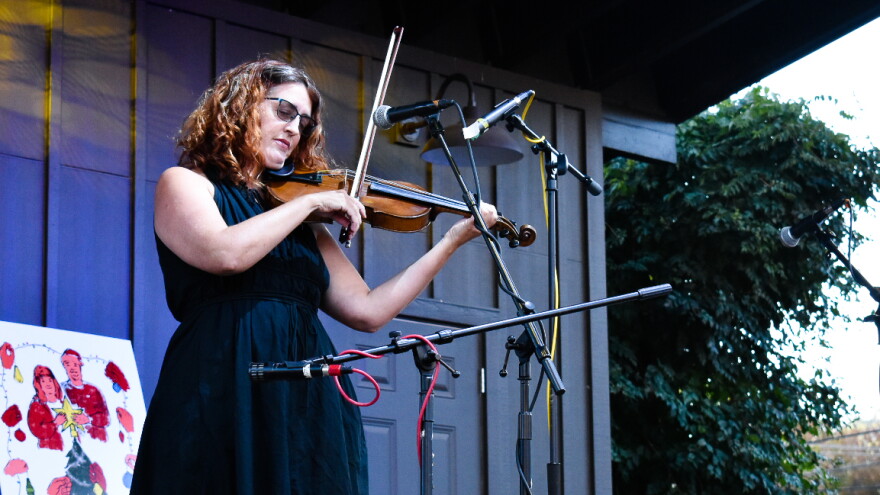 Marshall resident Gina Heath performs the violin.