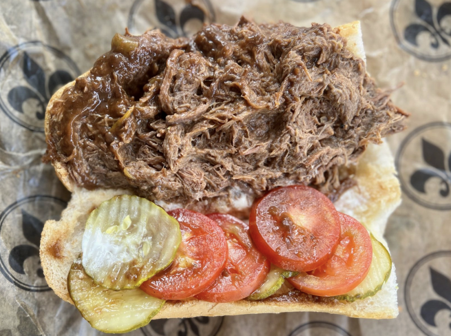 The pot roast beef debris po-boy from Mahony's Po-Boys in New Orleans.