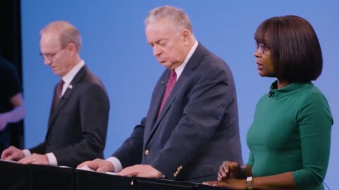 Republican candidates for U.S. Senate, from right, Pamela Denise Long,