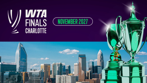 Logo and landing page for WTA finals in Charlotte