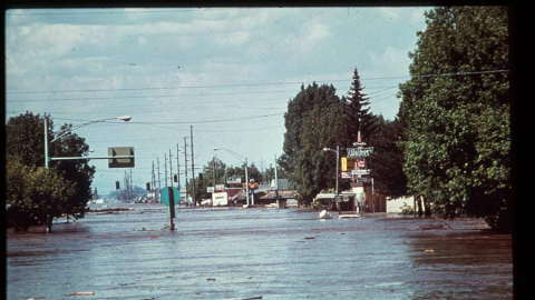 North 2nd East in Rexburg on the day of the Teton Dam Flood