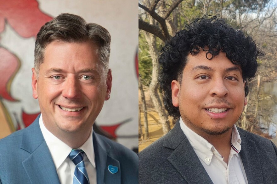 left to right: Oklahoma City Mayor David Holt and challenger Matthew Pallares