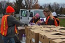 Volunteers at Garrettsville Library, one of the new pop-up pantry locations in Portage County
