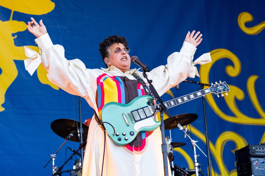 Brittany Howard of Alabama Shakes performs during the second weekend of the New Orleans Jazz & Heritage Festival on Saturday, May 2, 2026, at Fair Grounds Race Course in New Orleans. (Photo by Amy Harris/Invision/AP)