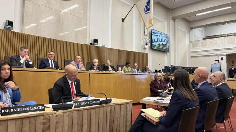 A panel of officials from the Department of Revenue testify before Ways and Means Committee members at the annual consensus revenue hearing. File photo from 2023. 