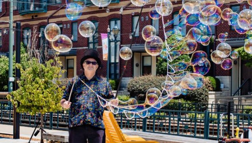 A traveling "bubble circus?" Yep, that's a thing at South End Blooms.