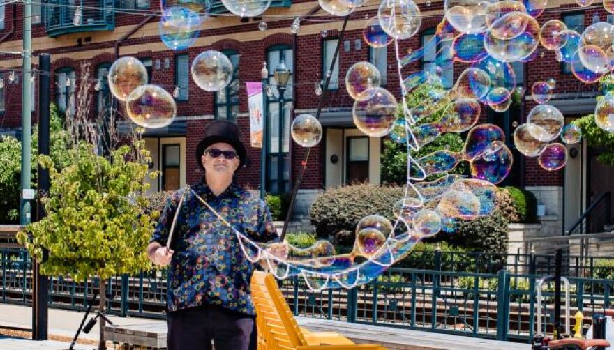 A traveling "bubble circus?" Yep, that's a thing at South End Blooms.