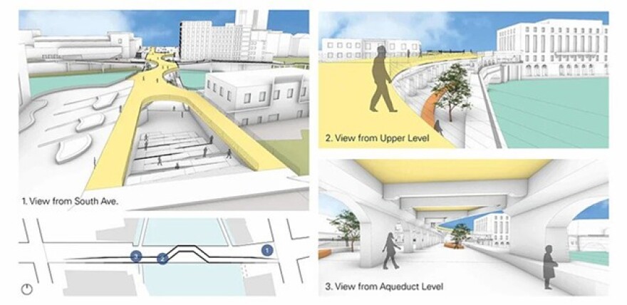 Renderings of what could become of Broad Street bridge.