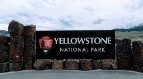 Yellowstone National Park's north entrance by Gardiner, Montana, May 16, 2019.