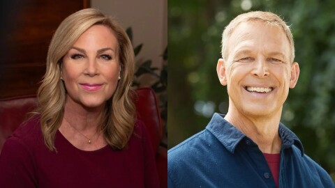 Democrat Janelle Stelson, left, will challenge incumbent GOP Rep. Scott Perry, right, in the race for the the Pennsylvania 10th Congressional District in 2026.