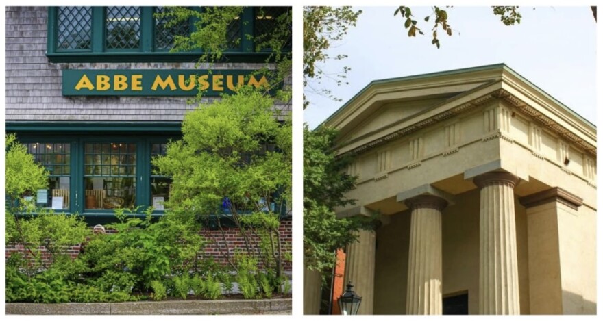 Abbe Museum and Brown University museum facades