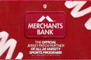 A red patch that says 'Merchants Bank'