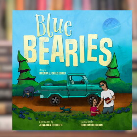 Book cover for "Blue Bearies" by Brenda Child
