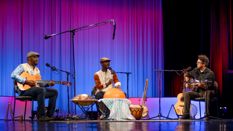 The Zerbo Brothers perform music inspired by their roots in Burkina Faso in studio during an Applause Performances session. The trio includes Joseph Zerbo on guitar and vocals, Emmanuel Zerbo on percussion and honorary “Brother Darren” Hamm on acoustic guitar.