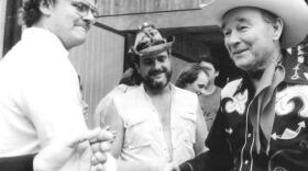 Howard Wilkinson meets his childhood hero Roy Rogers on Cincinnati's Fountain Square in 1988 during the city's bicentennial.