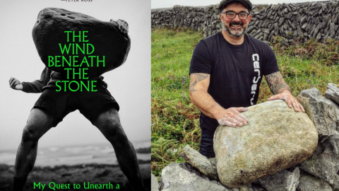 The cover of "The Wind Beneath the Stone. beside author David Keohan" (Courtesy of Chelsea Green)