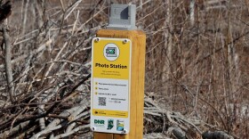 Hikers on trail five can take a picture of tornado damage and upload it via QR code to help create a time-lapse video.